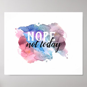 não citando poster design de aquarela hoje
