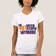 Não com estúpido - camisa adulta