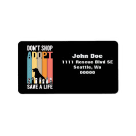 Não Comprar Adotar Etiquetas de Endereço de Emergê