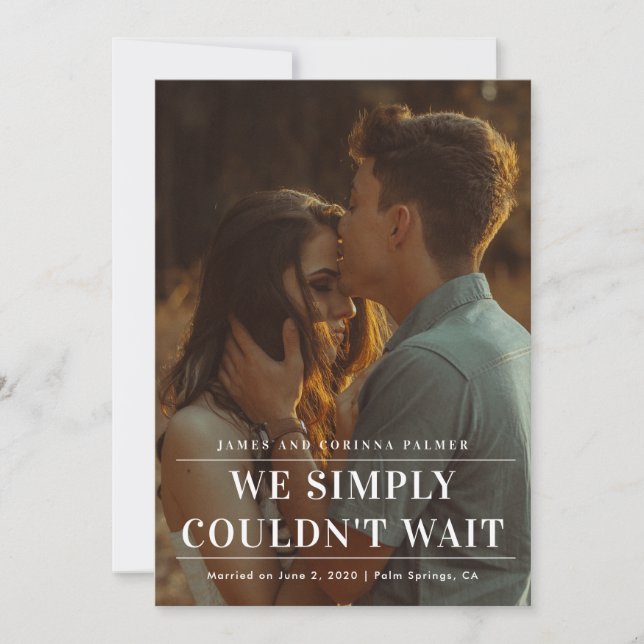 Não conseguimos esperar anúncio de casamento (Frente)