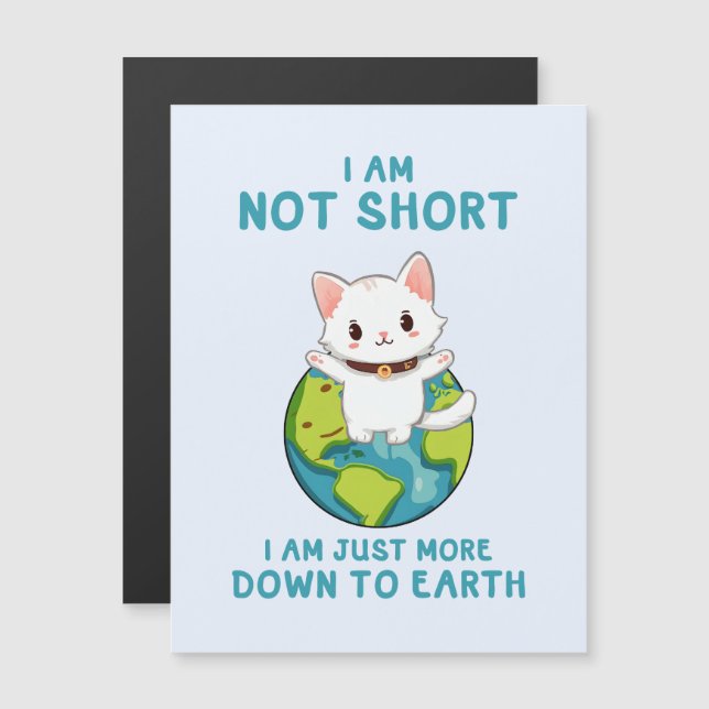 Não Curto, só para baixo para a Terra - Humor Gato (Frente/Verso)