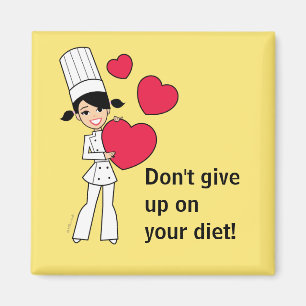 Não dê acima em sua imã de geladeira da dieta