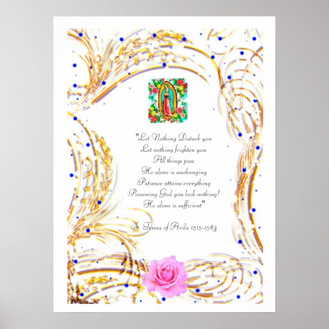 NÃO DEIXE NADA TE PERTURBAR - POSTER DE REZA (Frente)