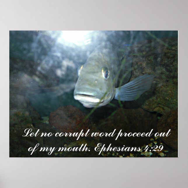 Não deixe nenhuma palavra corrupta poster (Frente)