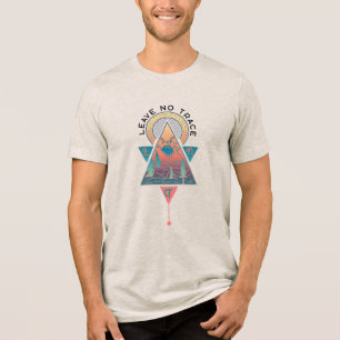 Não deixe rastro da camiseta moderna de caminhada