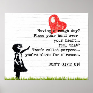 Não desistir da citação de encorajamento de Poster