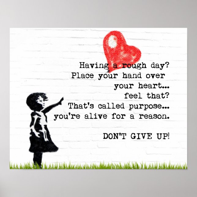 Não desistir da citação de encorajamento de Poster (Frente)