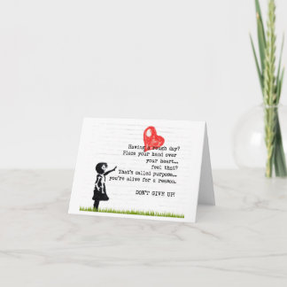 Não desistir do cartão de citação de encorajamento