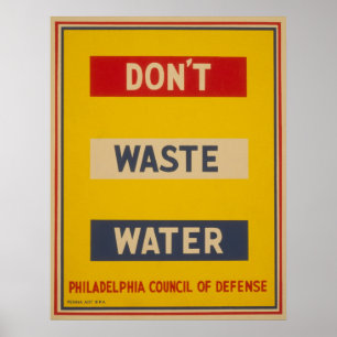 Não desperdice Poster WPA Vintage