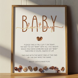 Não Diga Bebê Café Jogo para Chá de Bebê