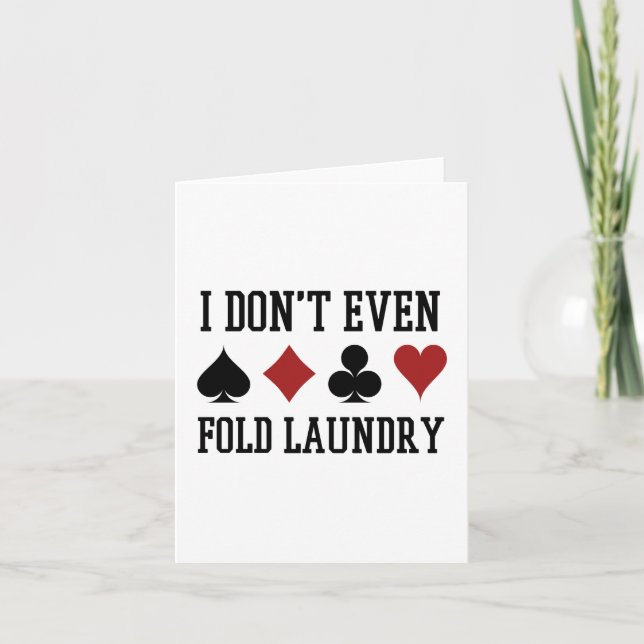 Não Dobre Nem Os Cartões Engraçados Jogador de Pok (Frente)