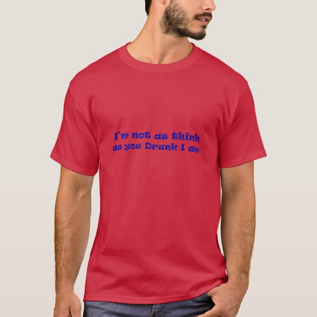 Não é bebado. Camiseta engraçada para meninas (Frente)