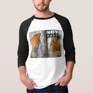 Não é fácil na manga longa da camisa de baseball