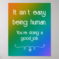 Não é fácil ser Poster de arco-íris escuro humano