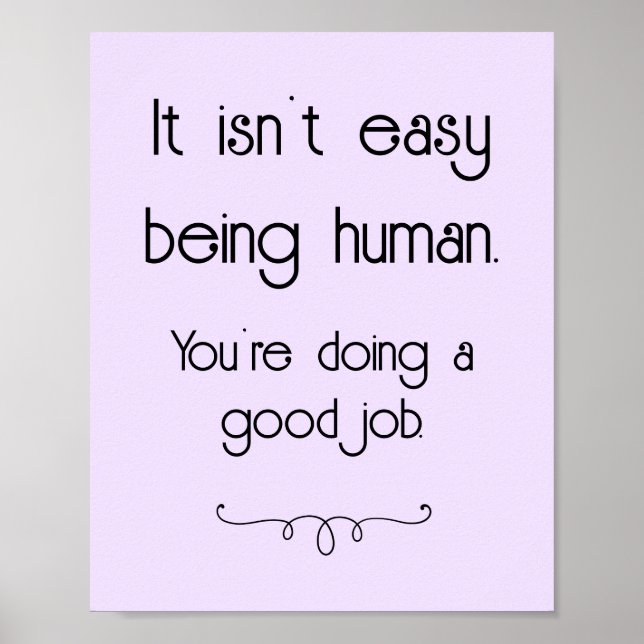 Não é fácil ser Poster de bom trabalho humano (Frente)