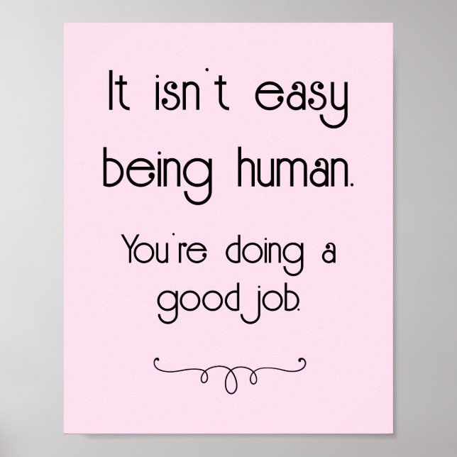 Não é fácil ser Poster de bom trabalho humano (Frente)
