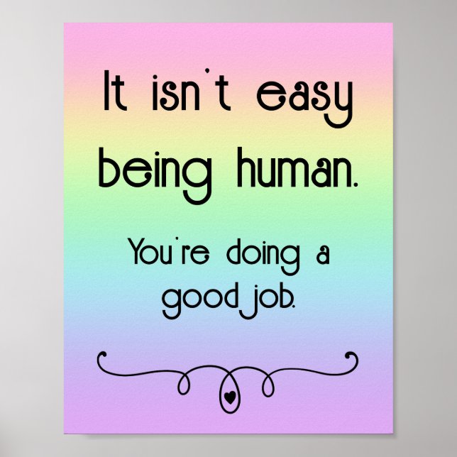 Não é fácil ser um bom trabalho humano Poster Arco (Frente)