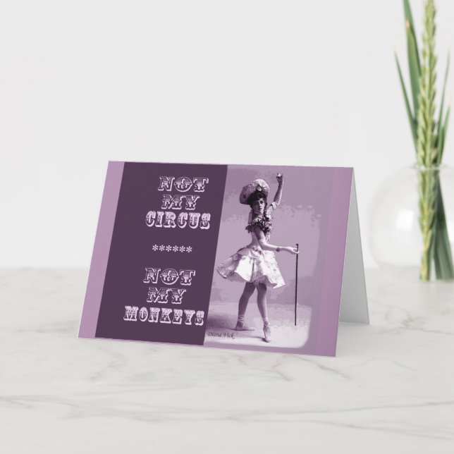 Não é o meu cartão de saudação de circo (Frente)