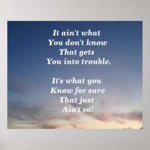 NÃO É O QUE VOCÊ NÃO SABE POSTER