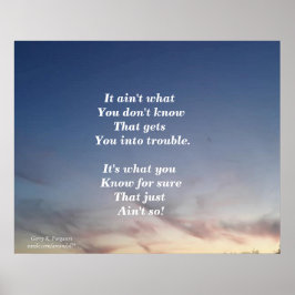 NÃO É O QUE VOCÊ NÃO SABE POSTER