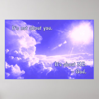 Não é sobre você POSTER IMPRESSÃO