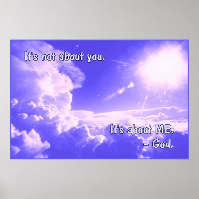 Não é sobre você POSTER IMPRESSÃO (Frente)