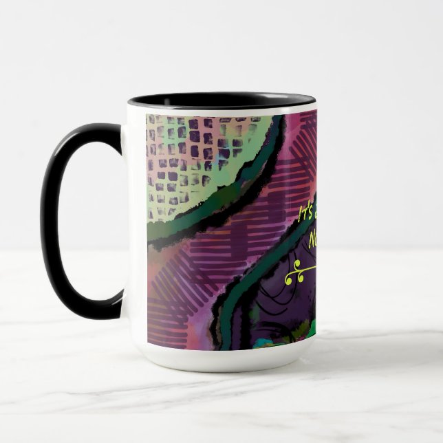 Não é uma caneca projetada para abstrato de Dia Ma (Esquerda)