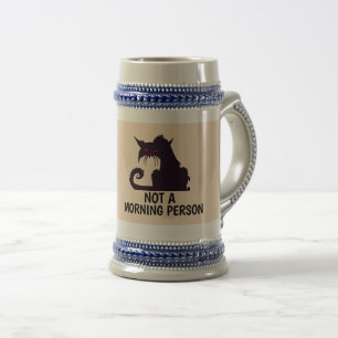 NÃO É UMA PESSOA DE MANHÃ, CANECA DE CERVEJA DE CE