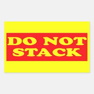 Não empilhar Etiqueta de Entrega