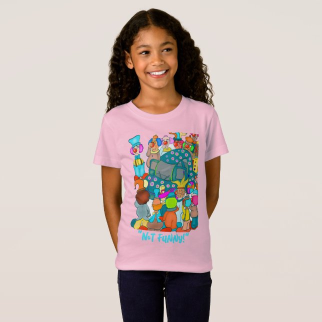 Não Engraçado! Camiseta Rosa da Menina (Frente Completa)