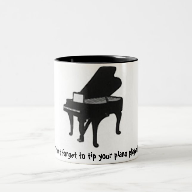Não esqueça derrubar seu jogador de piano! Caneca (Centro)