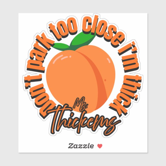 Não estacione muito perto Estou gorda adesivo para (Folha)