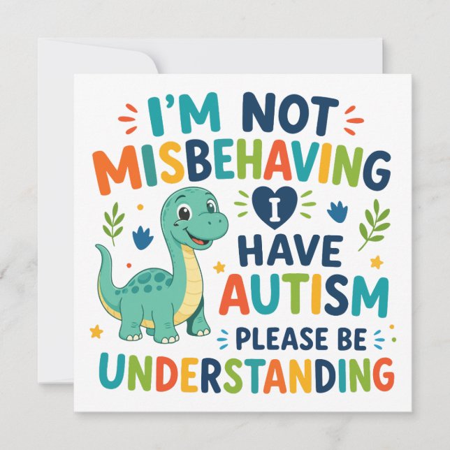 Não estou me comportando mal, eu tenho autismo (Frente)