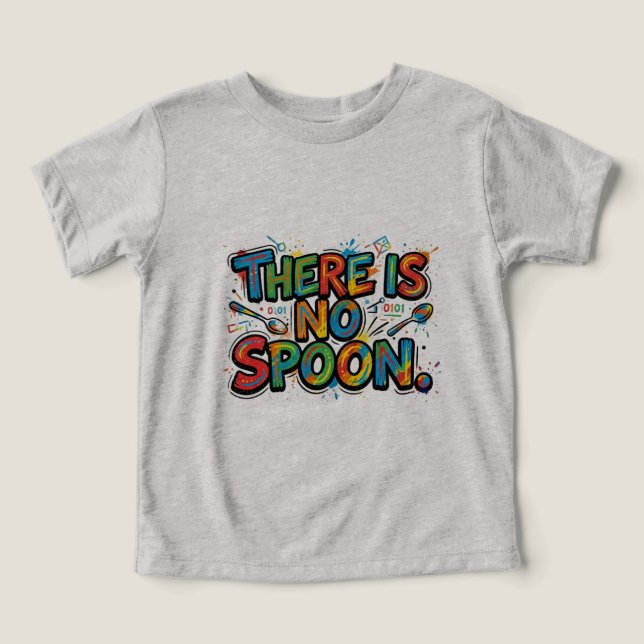 Não Existe Colher. Camiseta com Citação Minimalist (Design frontal)