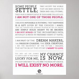 Não Existe Mais Manifesto Poster Large Blk