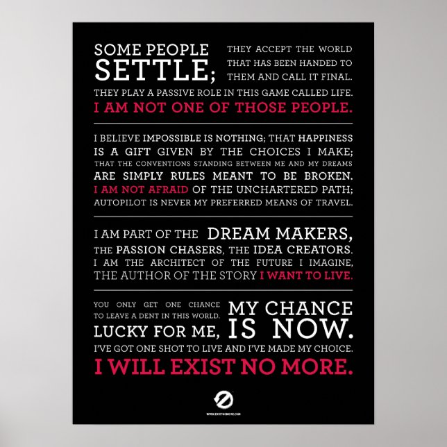 Não Existe Mais Manifesto Poster Large Blk (Frente)