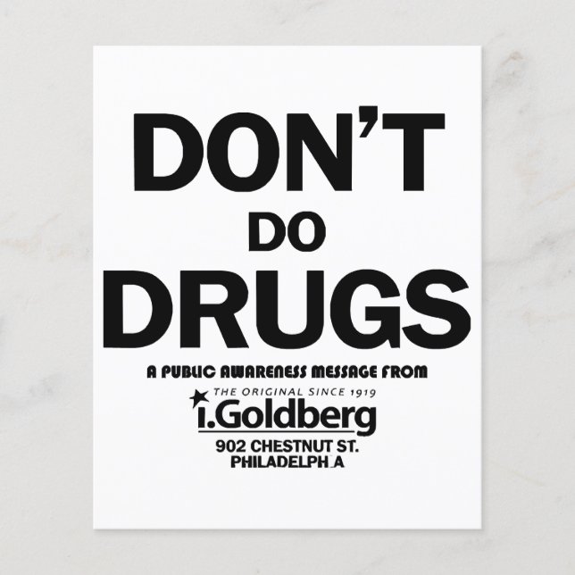 Não faça drogas como visto no Bernard Summer (Frente)