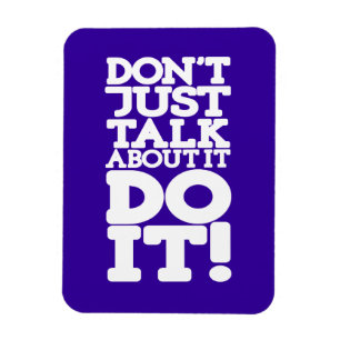 Não fale apenas sobre ele, ímã azul e branco