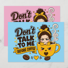Não Fale Comigo Antes Do Café Garota Mal-Humorada
