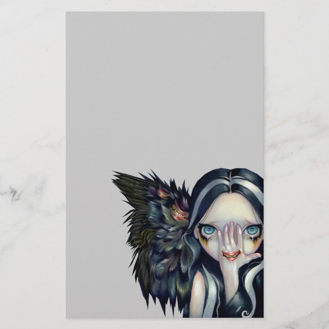 "Não fale nenhum" artigo de papelaria mau (Frente)