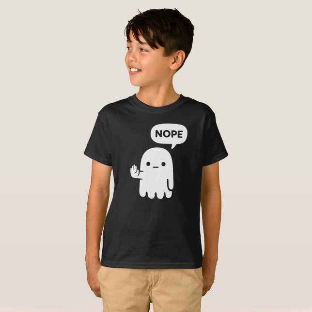 Não Fantasma | Camiseta Infantil Minimal Divertida (Frente Completa)