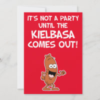Não Festa Até Kielbasa Convite Polonês