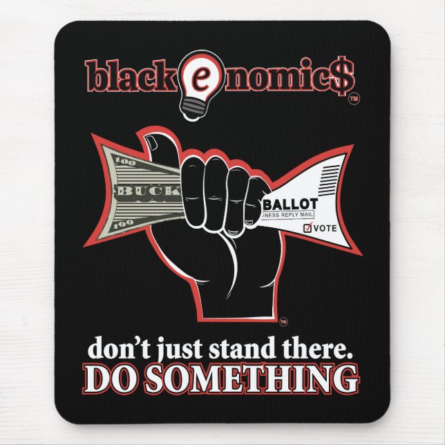 "Não Fique Aí parado" Mousepad Padrão (Preto) (Frente)