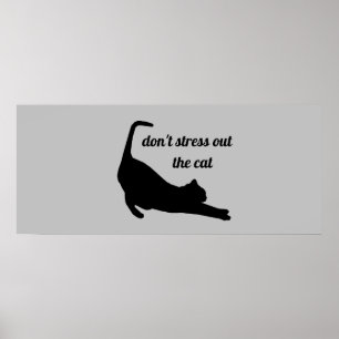 Não force para fora o poster engraçado do gato