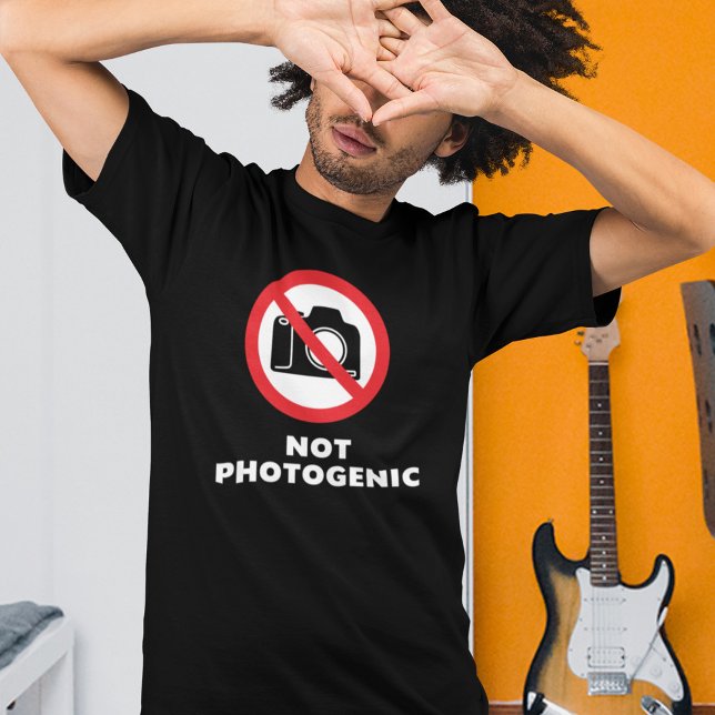Não Fotogênico - Camiseta com Sinal de Sem Fotos (Criador carregado)