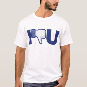 Não Gosta Polegar Para Baixo Camiseta Divertida