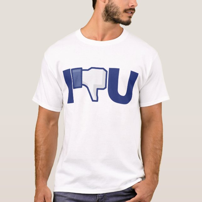 Não Gosta Polegar Para Baixo Camiseta Divertida (Frente)