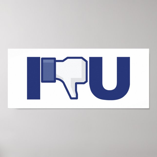 Não goste de polegares para baixo Poster engraçado (Frente)