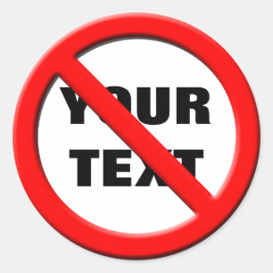 Não há adesivo Modelo de símbolo de sinal