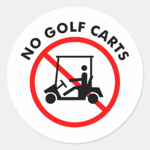 Não há adesivos de carrinhos de golfe